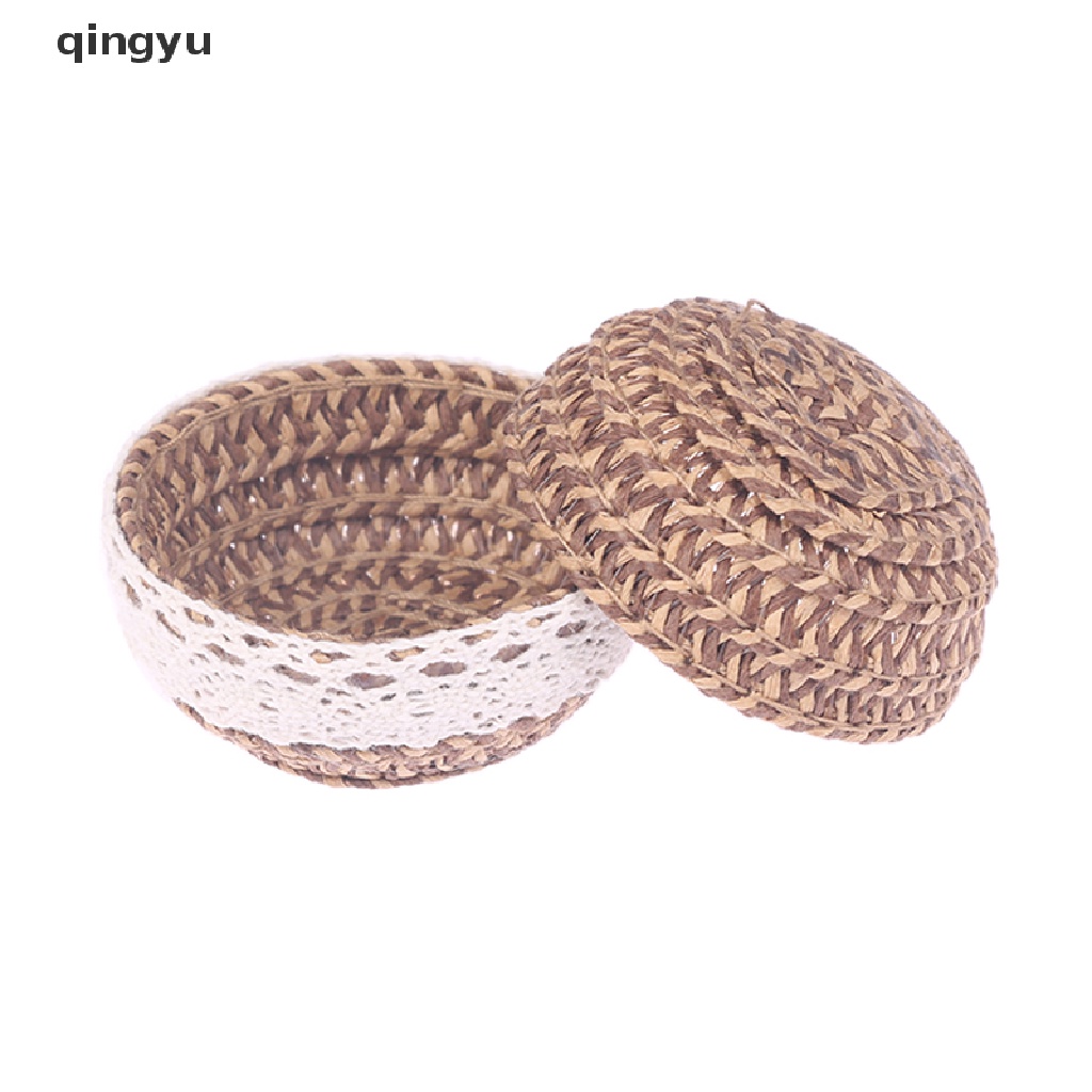 Giỏ Đan Đựng Trái Cây / Thực Phẩm Tỉ Lệ 1: 12 1: 6 Trang Trí Nhà Búp Bê