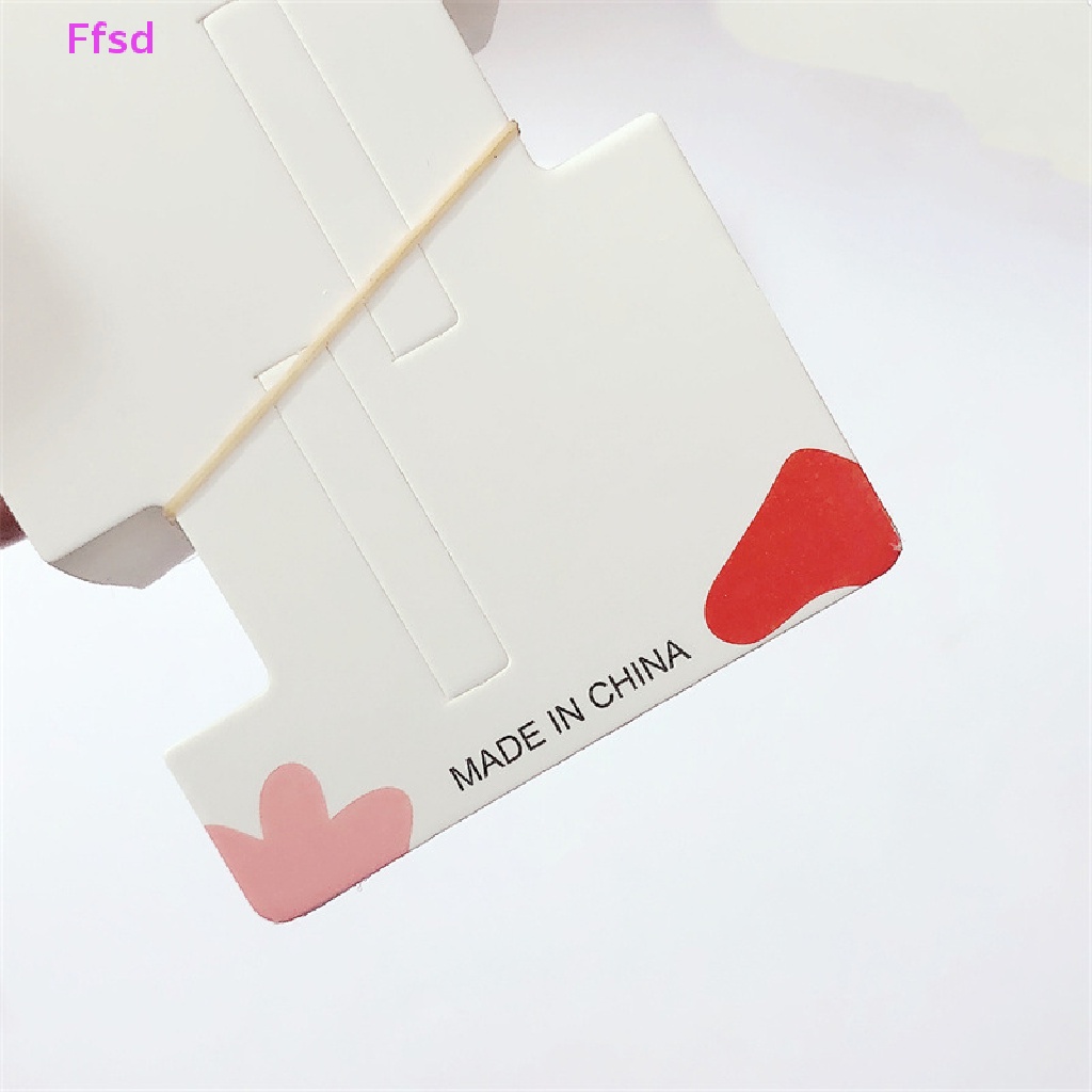 Set 50 Thẻ Giấy Trưng Bày Kẹp Tóc / Trang Sức 2 Lỗ Tiện Dụng DIY