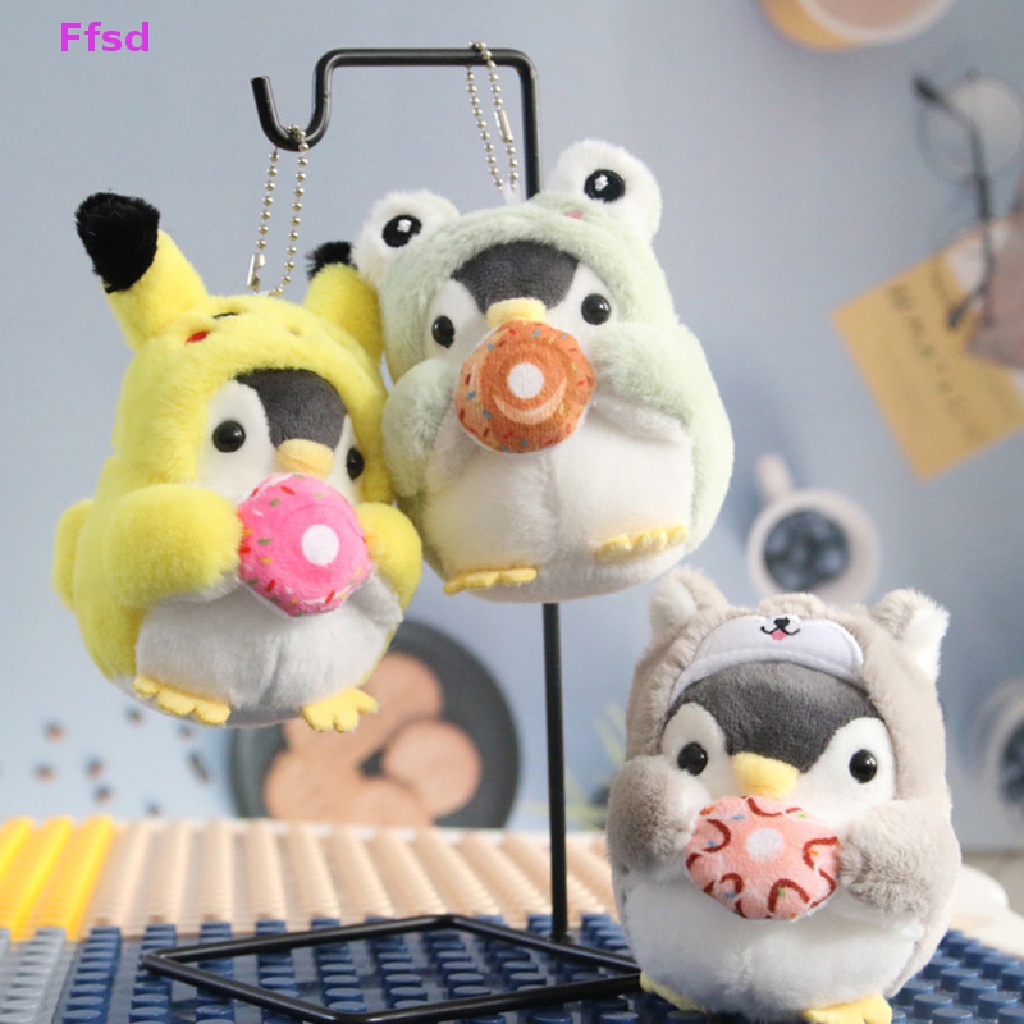 {Ffsd} Móc Khóa Hình Chim Cánh Cụt Nhồi Bông Dễ Thương