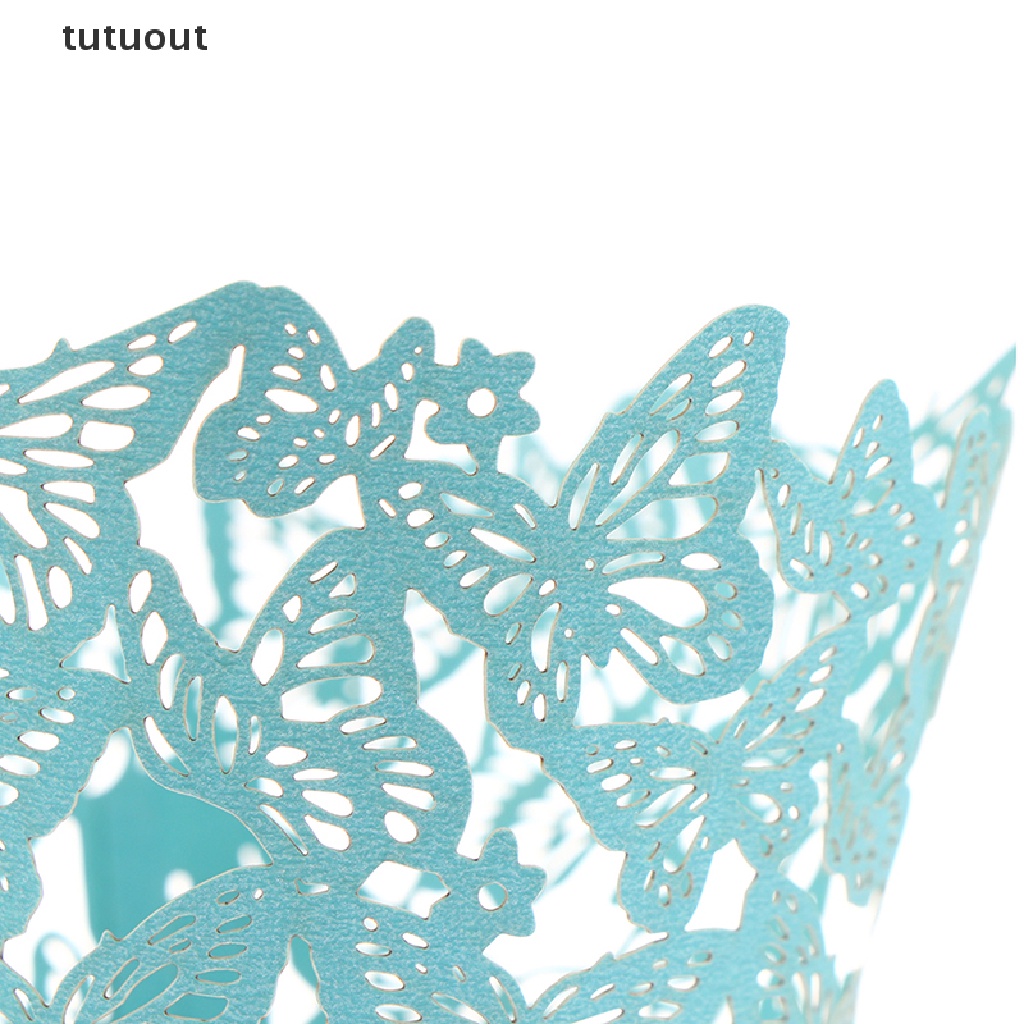 Bộ 10 Giấy Lót Bánh Cupcake Hình Bướm Xinh Xắn