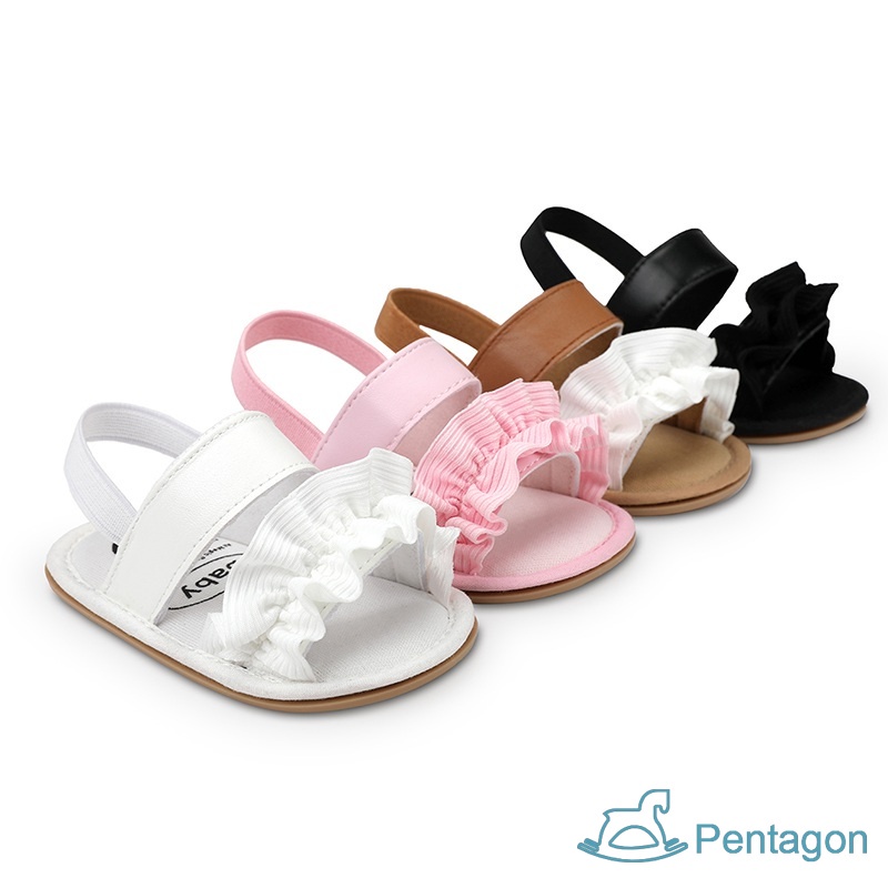 Xăng đan Đế Mềm Chống Trượt Đính Nơ Thời Trang Mùa Hè Cho Bé Gái