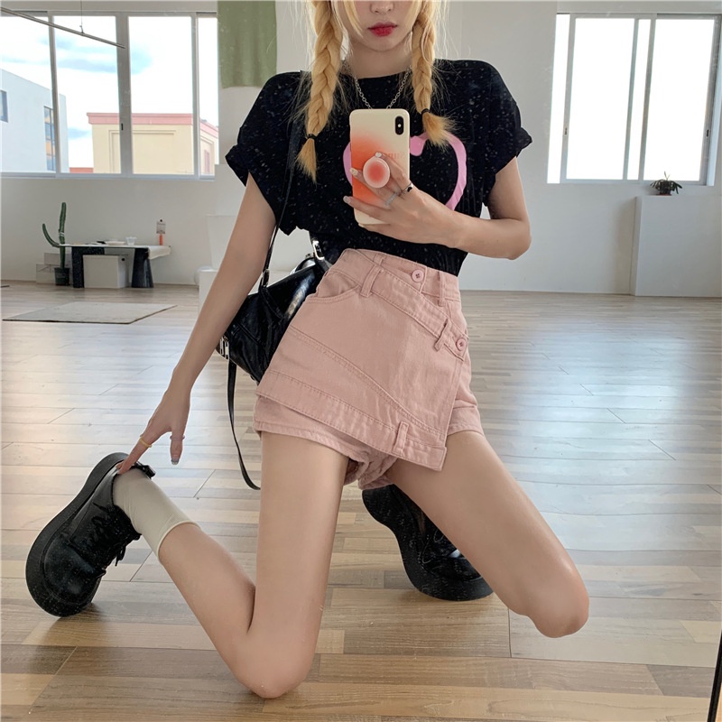 Chân váy Chân váy jean Chân Váy Bò váy nữ Chân Váy Chữ A 2023 New Style AP1907