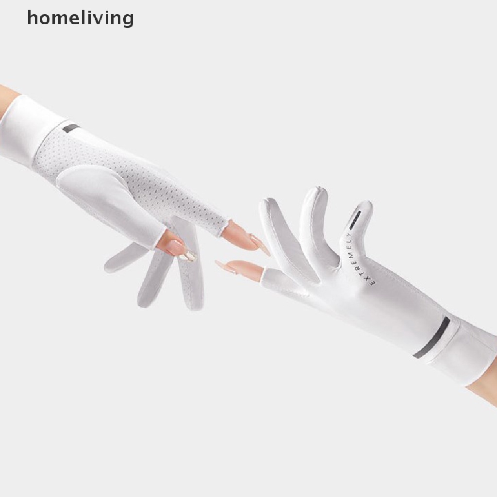 Găng Tay Lụa Lạnh Mỏng Thoáng Khí Chống Trượt Có Thể Chạm Màn Hình Cảm Ứng Bảo Vệ Khỏi Tia Uv