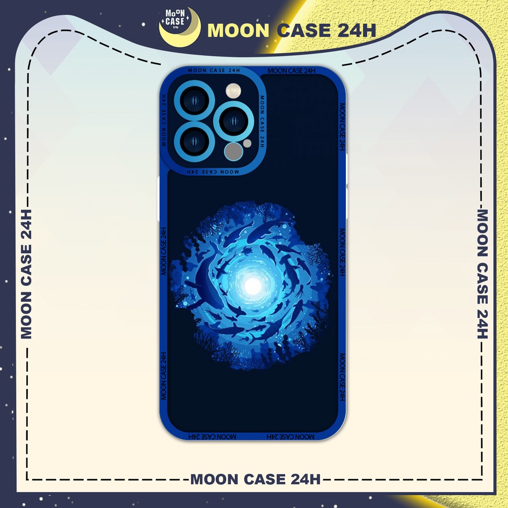 Ốp lưng iphone MOON CASE 24H Vòng Tròn Cá Heo Đại Dương ip 8/x/xs/xs max/11/12/13/14pro/plus/promax