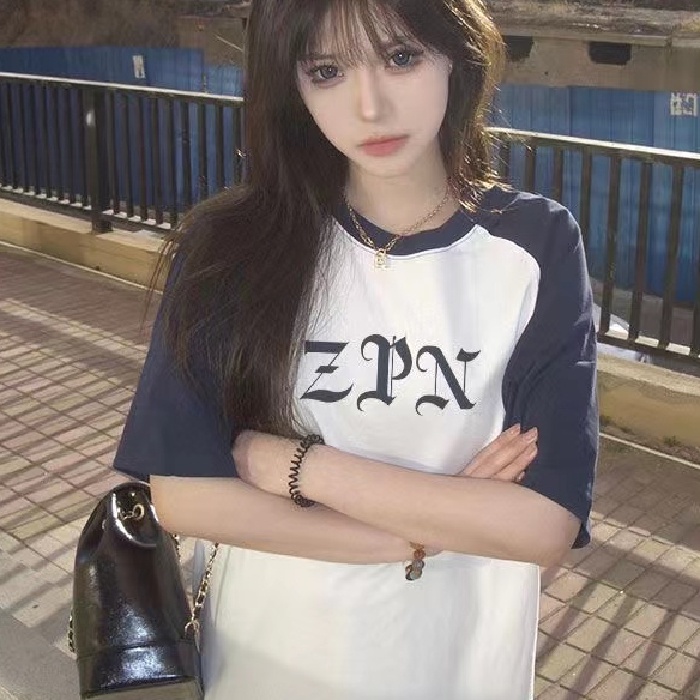 Áo Thun Cotton Tay Ngắn Dáng Rộng In Họa Tiết Phong Cách Hàn Quốc Mới Cho Nữ