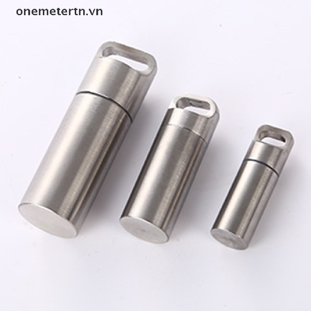 Hộp Đựng Thuốc Mini Bằng Thép Không Gỉ Chống Thấm Nước Tiện Dụng Mang Theo Du Lịch Cắm Trại