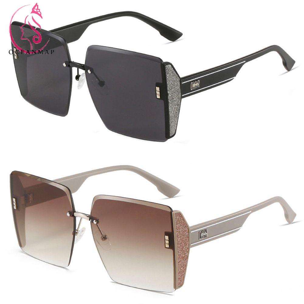 Kính Mát Gọng Vuông Lớn Chống Tia UV400 Thời Trang Cho Nam Nữ