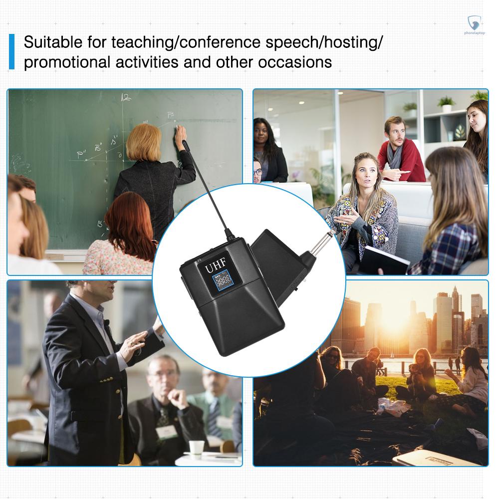 Bộ Micro Không Dây UHF Chuyên Nghiệp Kèm Mic Hỗ Trợ Giảng Dạy