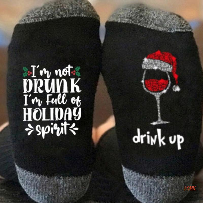 Xiangbao Vớ Cotton Họa Tiết Thủy Tinh Nhiều Màu Sắc Vui Nhộn Giáng Sinh Cho Nữ Yea