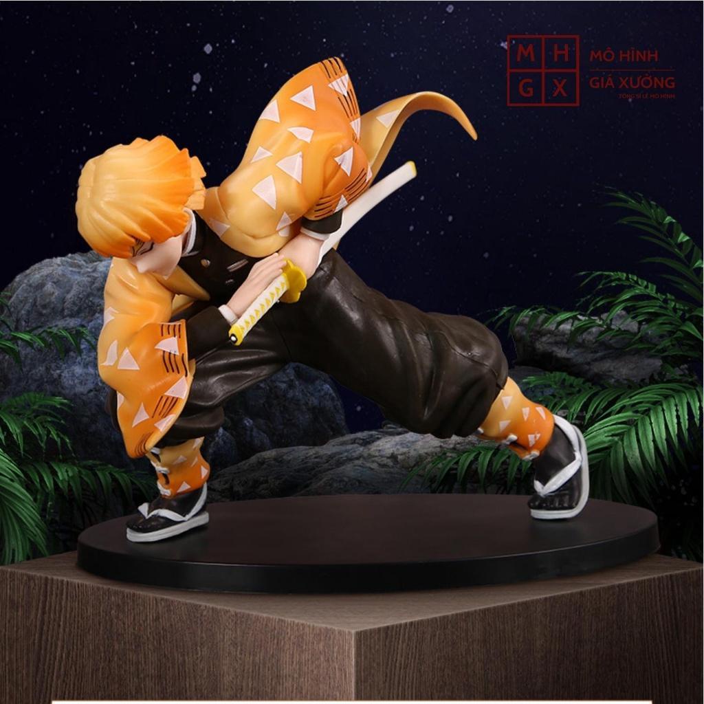 Mô hình nhân vật Zenitsu nhất thức cao 15cm trong thanh gươm diệt quỷ | Figure anime kimetsu no yaiba decor trang trí