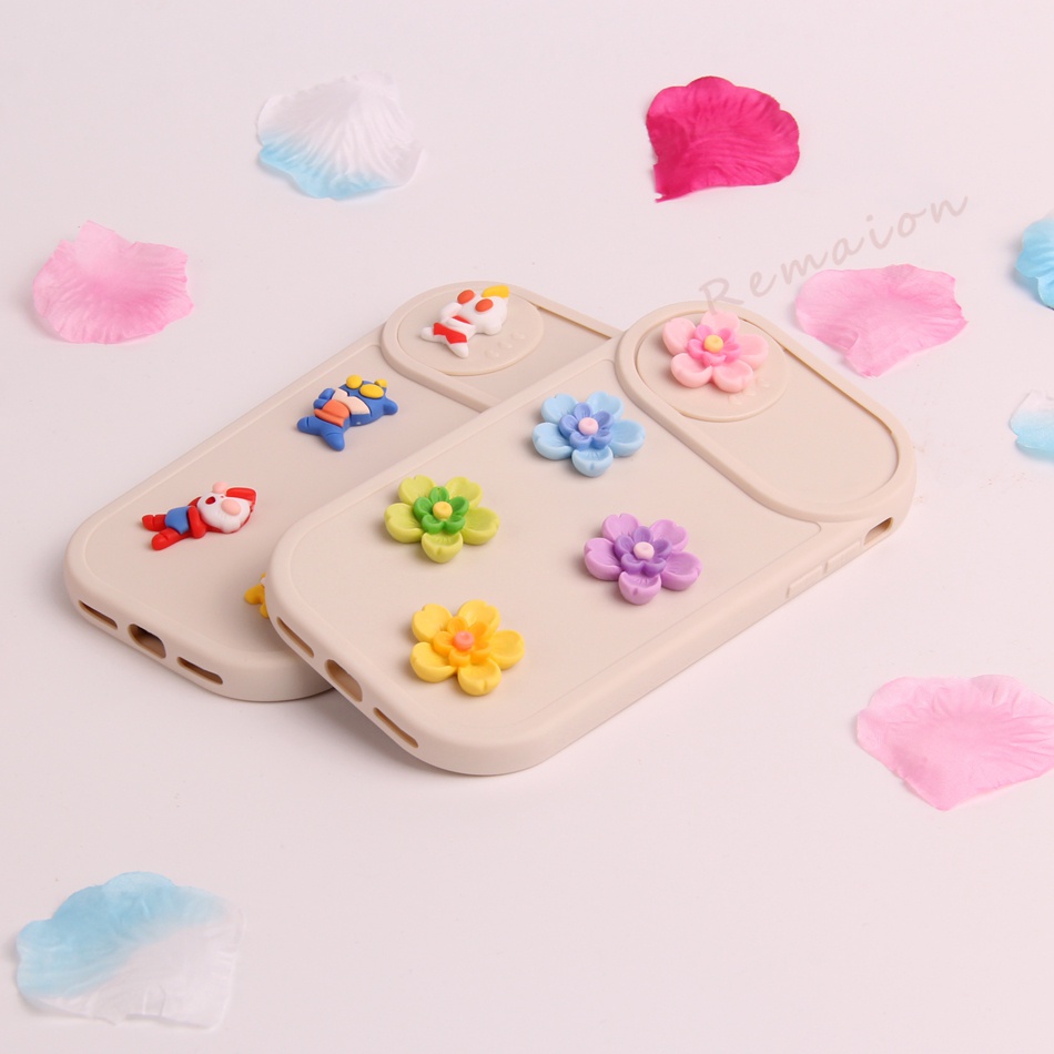 Ốp Điện Thoại Silicon Dẻo Hình Hoa 3D Cho iPhone 11 12 13 14 Pro MAX Plus X XR XS MAX 7 8 Plus SE 2020 11Pro 12pro