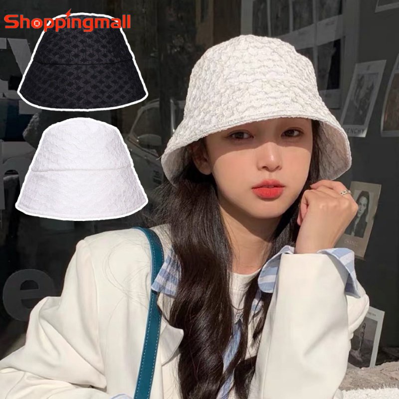 Nón Bucket Chất Liệu Cotton Màu Đen Trơn Thời Trang Xuân Hạ Cho Nữ