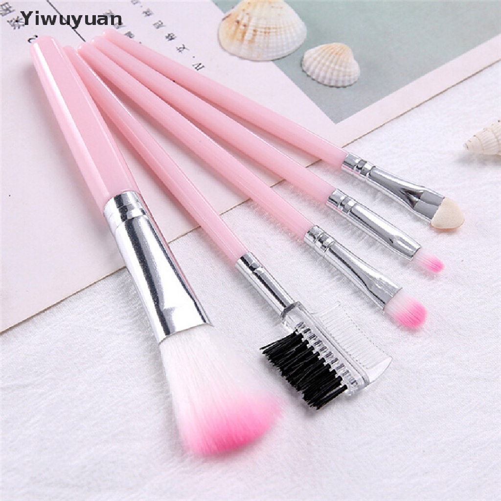 < Yiwuyuan > Bộ 5 Cọ Trang Điểm Mắt Môi Đa Năng Cho Nữ