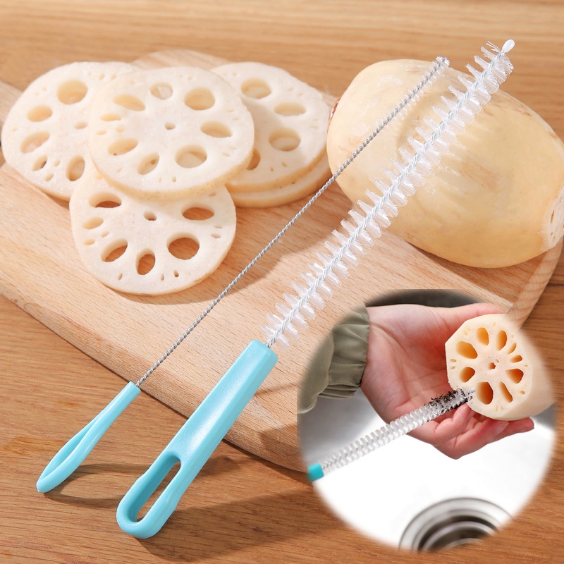 Cọ Vệ Sinh Ống Hút Bằng Thép Không Gỉ Mềm Mại Màu Sắc Ngẫu Nhiên Tiện Dụng