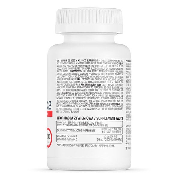 Viên Uống OstroVit - Vitamin D3 4000 + K2  - Hỗ Trợ Xương Khớp, Tăng Cường Miễn Dịch Chính Hãng