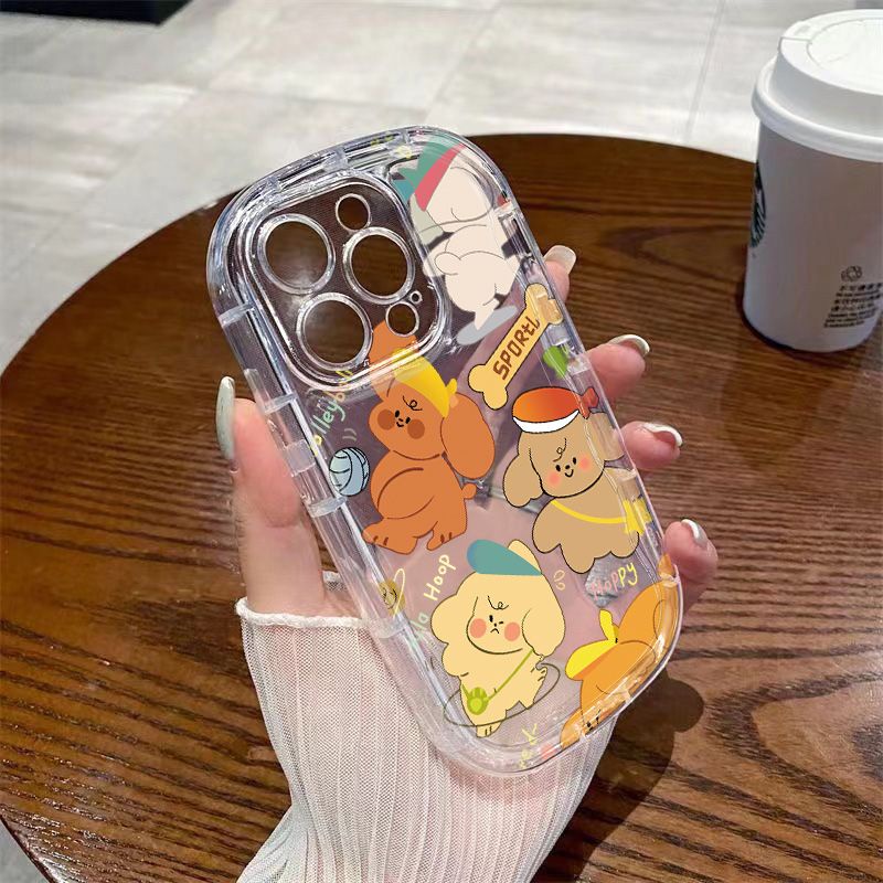 ✅Ốp Điện Thoại Mềm Trong Suốt Chống Sốc Hình Gấu Cho Apple 13 Play / promax7xr12 / iPhone14 / 8p11xs YSTW