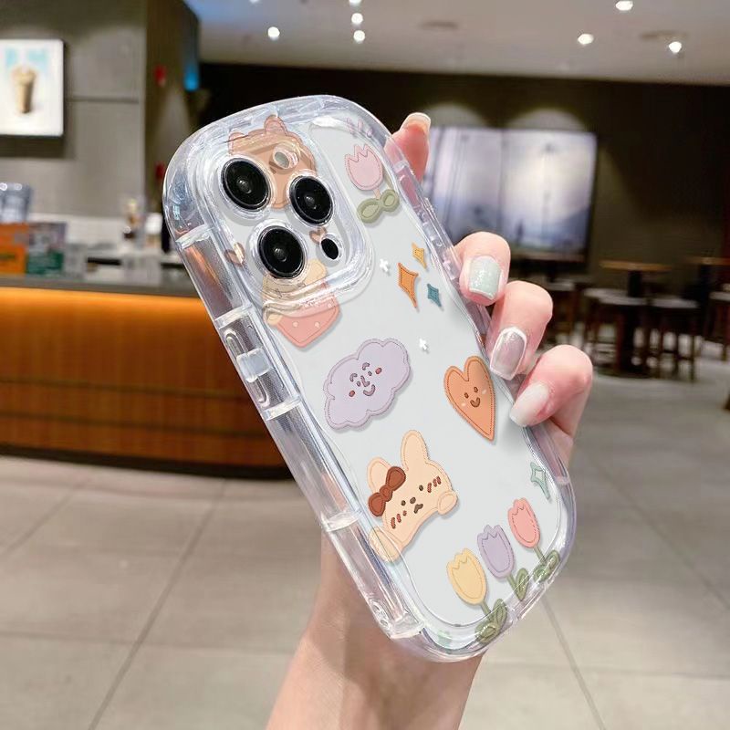 ✅Ốp Điện Thoại Dẻo Trong Suốt Họa Tiết Chú Thỏ Dễ Thương Chống Sốc Cho iPhone14xr 138p7promax 11 / 12 xs
