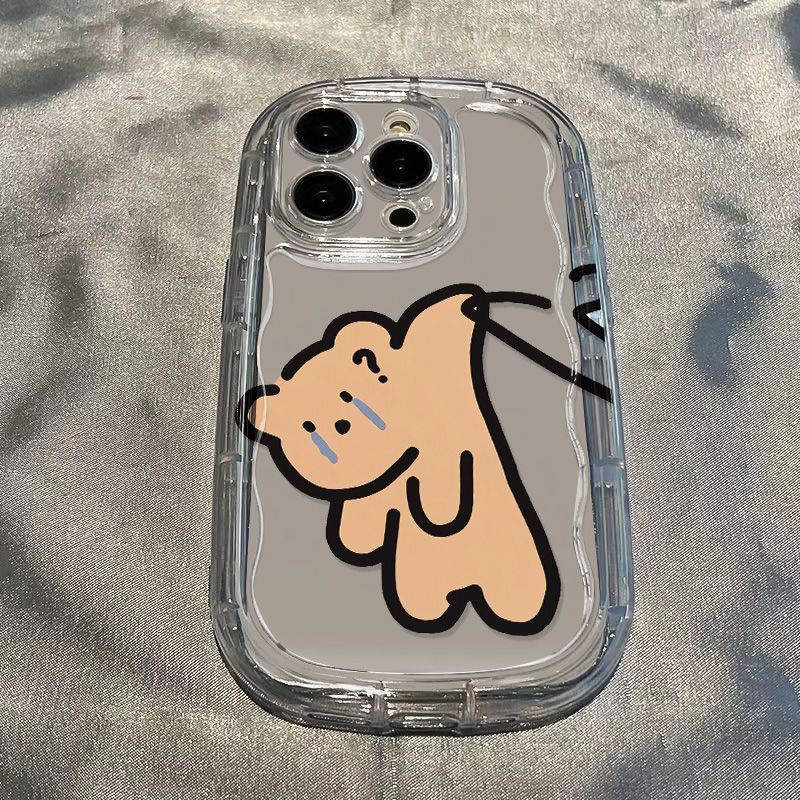 ✅Ốp Điện Thoại Mềm Trong Suốt Chống Sốc Hình Gấu Nâu Cho Iphone 13xs7 11 14 12 promax8pxr AJ7Z