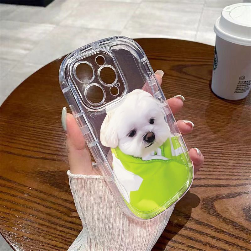 ✅Ốp Điện Thoại Dẻo Trong Suốt Họa Tiết Chú Chó Dễ Thương Chống Sốc Cho Iphone14 11xr12 7promax 138p