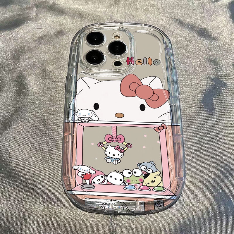 ✅Ốp Điện Thoại Mềm Trong Suốt Chống Sốc In Hình Mèo Hello Kitty Cho Iphone xr8p / 7 / 1213xs / 14 promax 11 KXTH