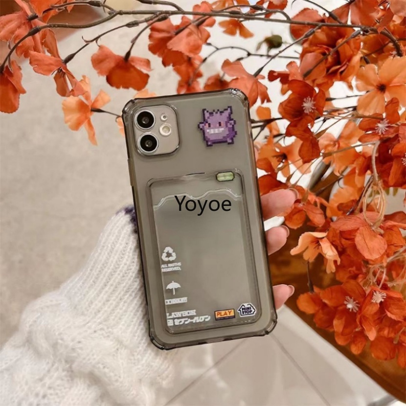 Ốp Điện Thoại TPU Mềm Chống Sốc Có Ngăn Đựng Thẻ Cho IPhone 14 13 12 11 Pro X XS Pro Max XR 7 8 Plus SE