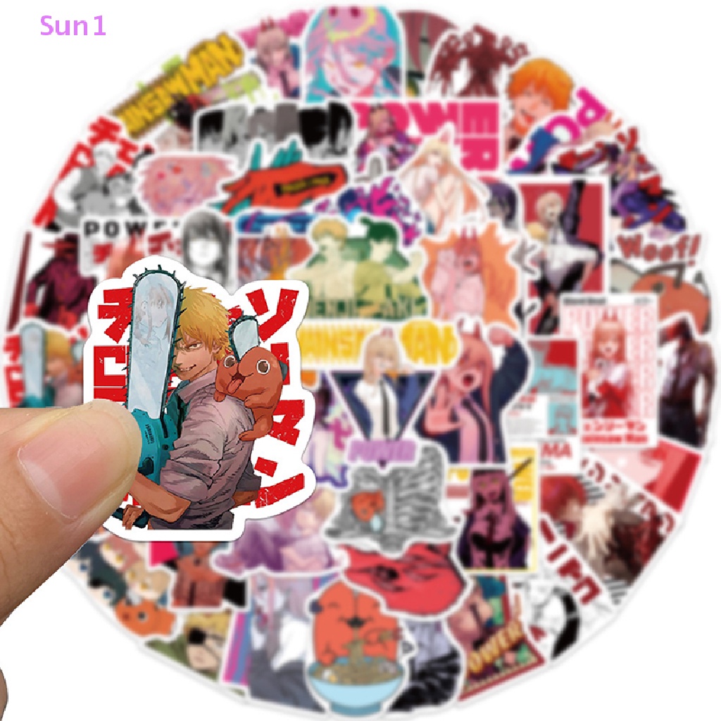 Set 50 Miếng Dán Hoạt Hình Trang Trí Laptop / Điện Thoại / Ván Trượt