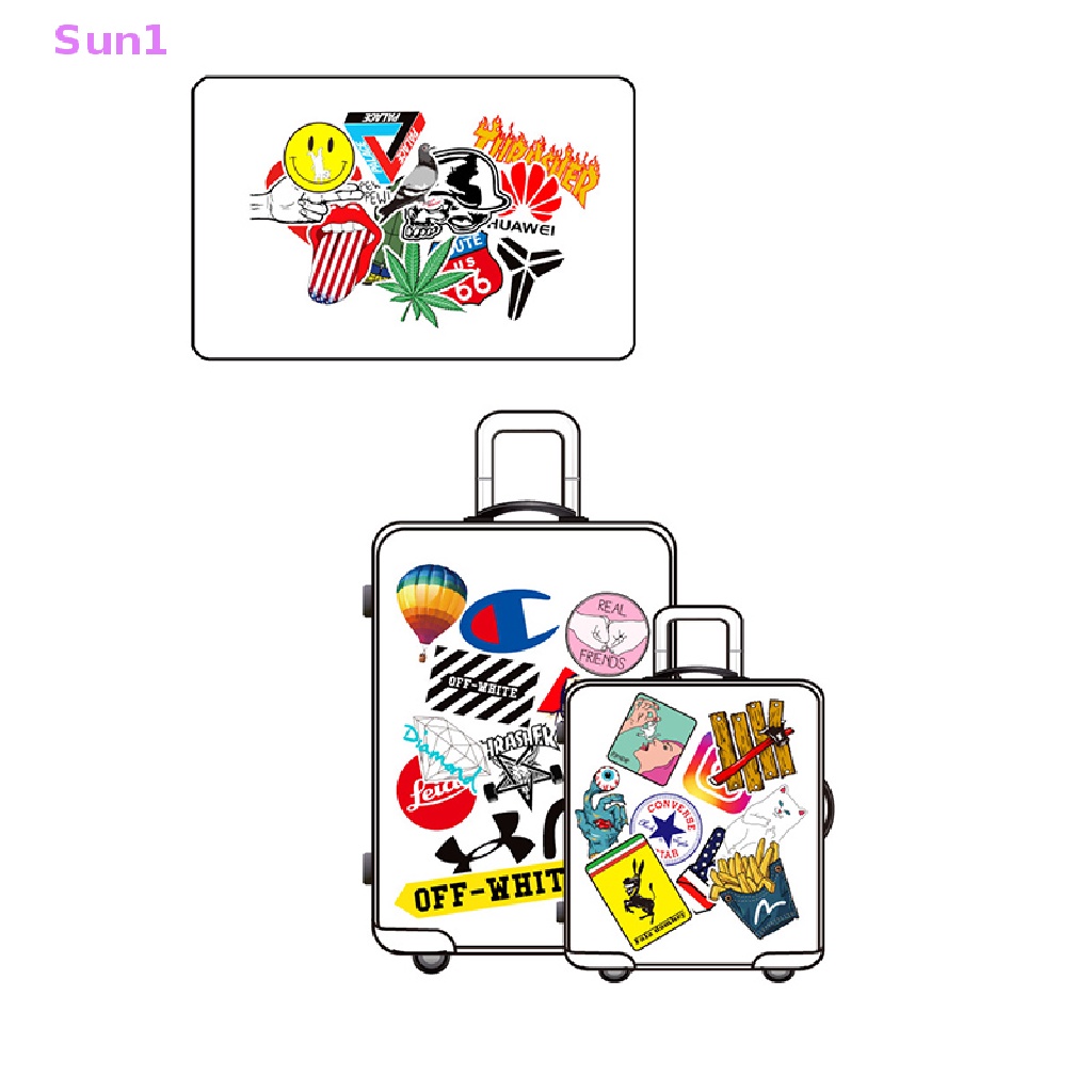 Set 1: 100 Nhãn Dán Graffiti Thời Trang Cổ Điển Trang Trí Xe Hơi / Laptop / Ván Trượt