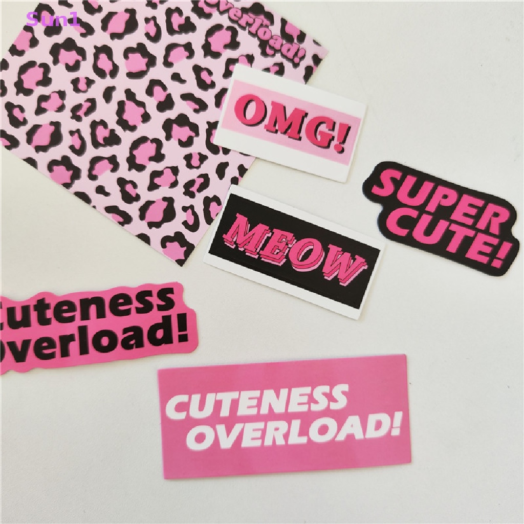 Set 1 &gt; 11 Nhãn Dán Trang Trí Nhật Ký Hình Thỏ Mèo Dễ Thương