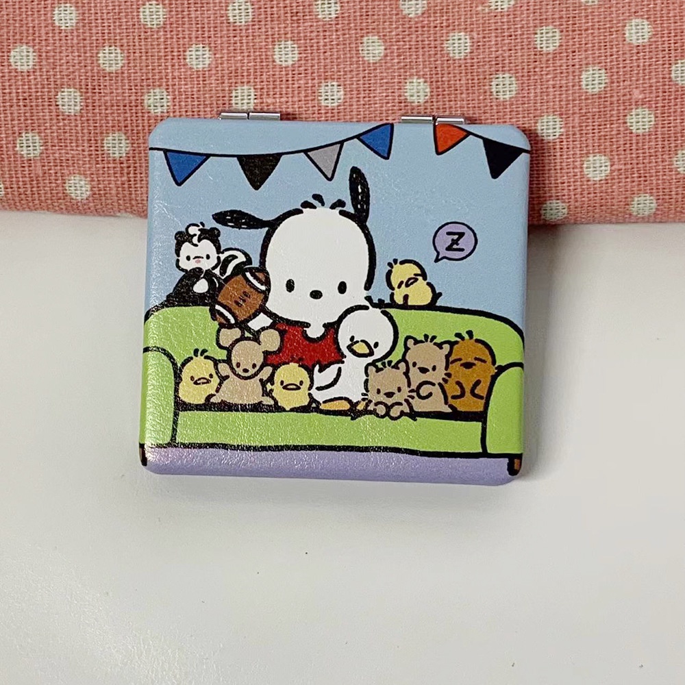 Gương Trang Điểm Mini Hai Mặt Hình Gấu / Dâu Tây / Cún Con Dễ Thương