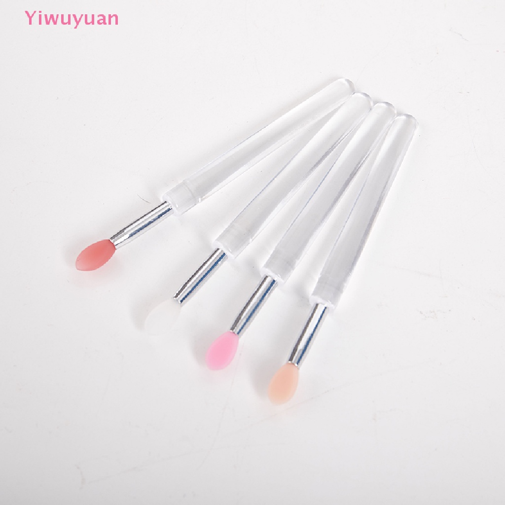 <Yiwuyuan> 1/5pcs Portable Lip Gloss Applicator al Silicone Lip Brushes New