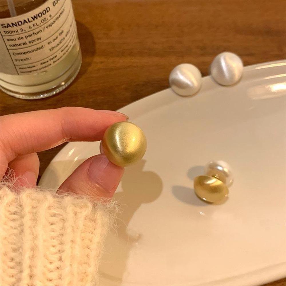 Bông Tai Kiểu Retro BACK2LIFE Cho Nữ|Bông Tai Hình Tròn Phong Cách Hàn Quốc Ngọt Ngào Sang Trọng