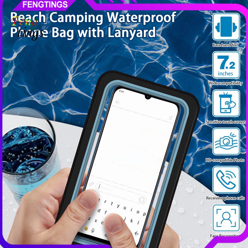 [Ft] Túi Đựng Điện Thoại Di Động Thể Thao Dày Chống Nước Có Khuôn Tích Hợp Dây Đeo