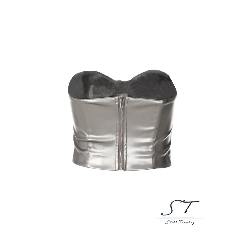 Áo Crop Top Không Tay Hở Lưng Có Khóa Kéo CY03 Thời Trang Mùa Hè Cho Nữ