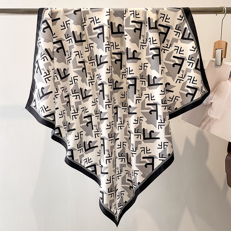 Khăn Choàng Cổ Hình Vuông Cỡ Lớn 90cm Chống Nắng Trang Trí Hàng Trăm Trăm Khăn Quàng Cổ Bằng Lụa Mới Cho Bạn Nữ