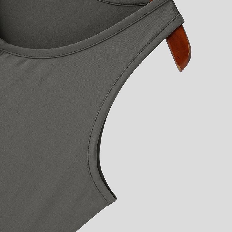 Áo liền quần INCERUN không tay thiết kế đơn giản thời trang cho nam