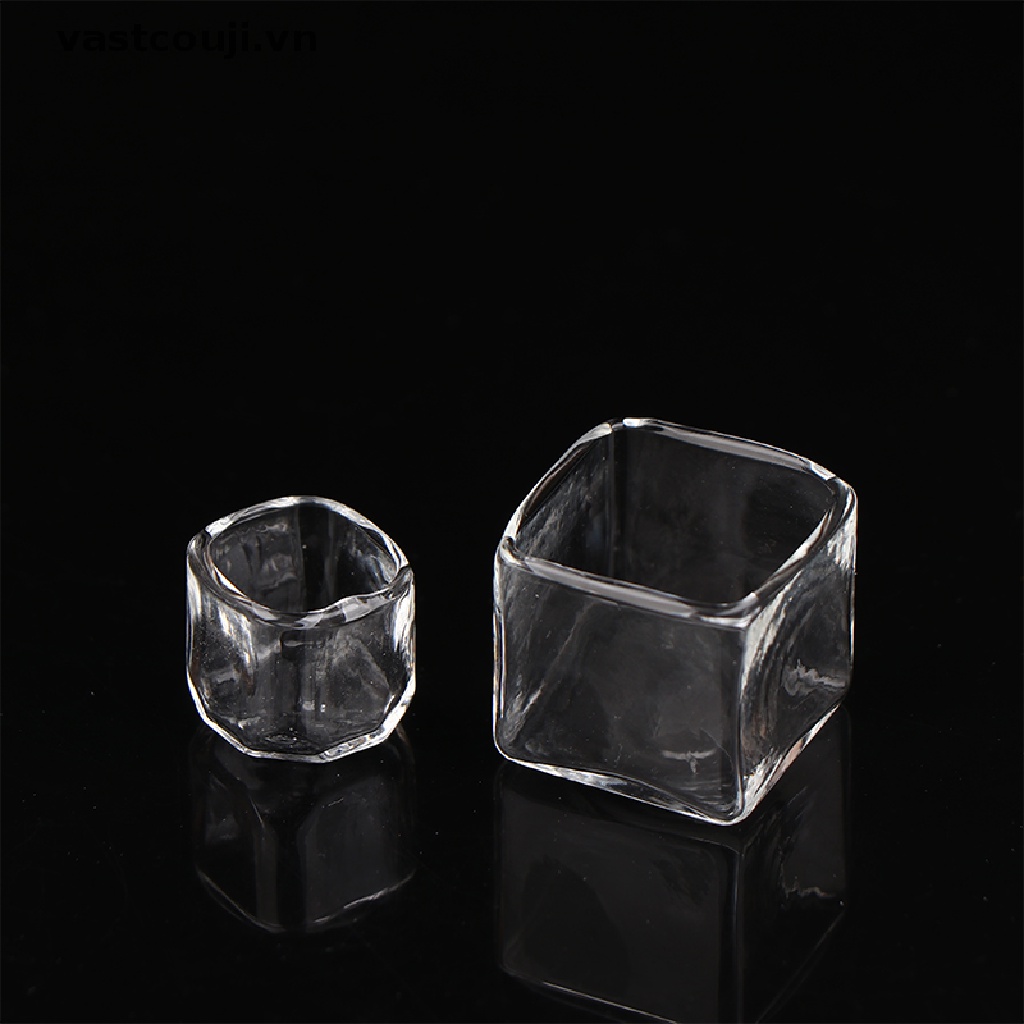 Mô Hình Nhà Búp Bê VASTJI Mini Mặt Kính Hình Vuông Bằng Thủy Tinh Sáng Tạo Dùng Trang Trí