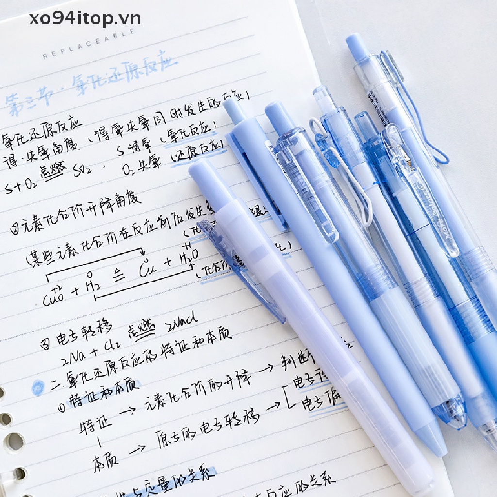 Xoitop Set 6 Bút Mực Gel Dạng Nhấn Nhiều Màu Sắc Dành Cho Học Sinh Trung Học