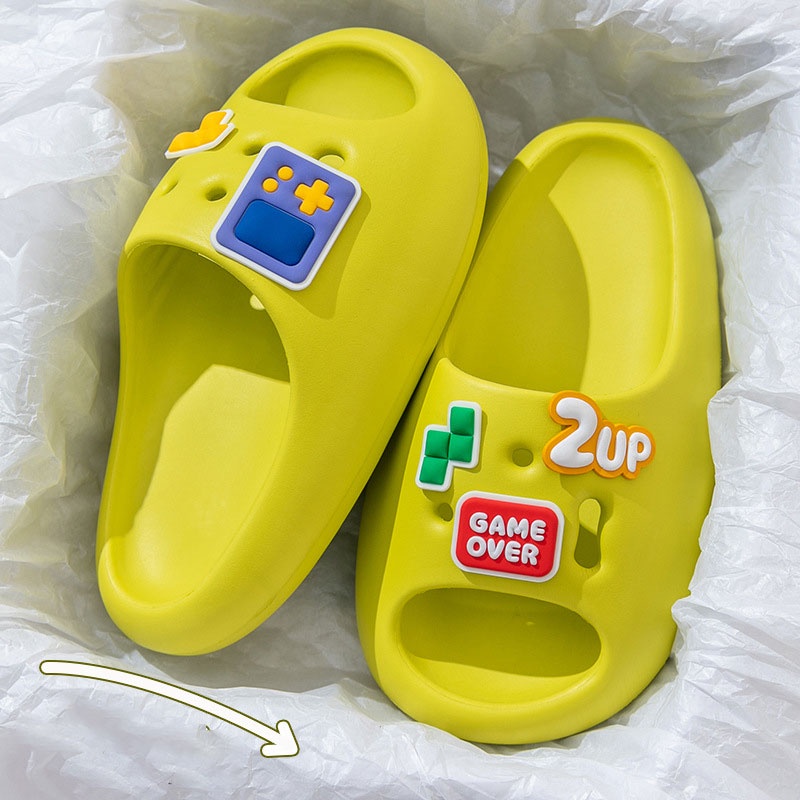 One more shoes⭐Dép Nhựa EVA Đế Dày Mềm Mại Chống Trượt Họa Tiết Hoạt Hình Dễ Thương Cho Nữ