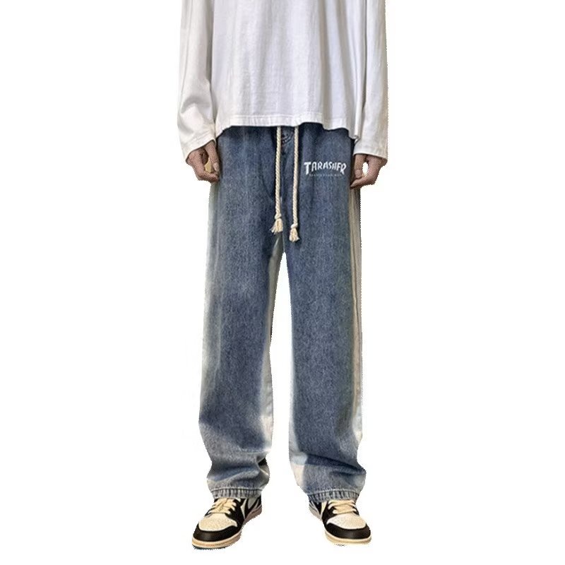 Quần Jean Dài Dáng Rộng Màu Gradient Thời Trang Cá Tính Cho Nam