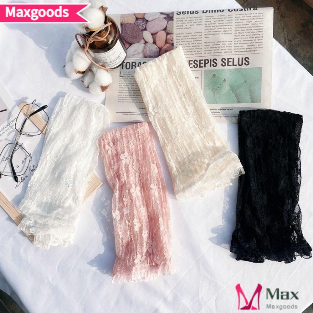 Găng Cánh Tay Chống Nắng Siêu Mỏng Phối Ren Lưới Thoáng Khí