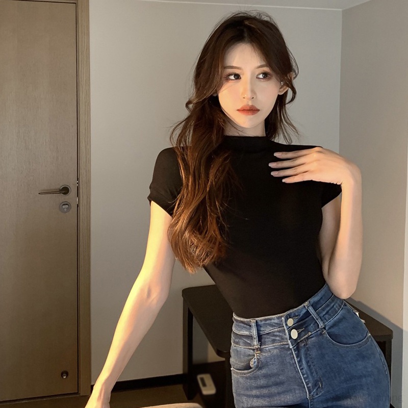 Áo Thun Nữ Ngắn Tay Màu Sắc Thời Trang