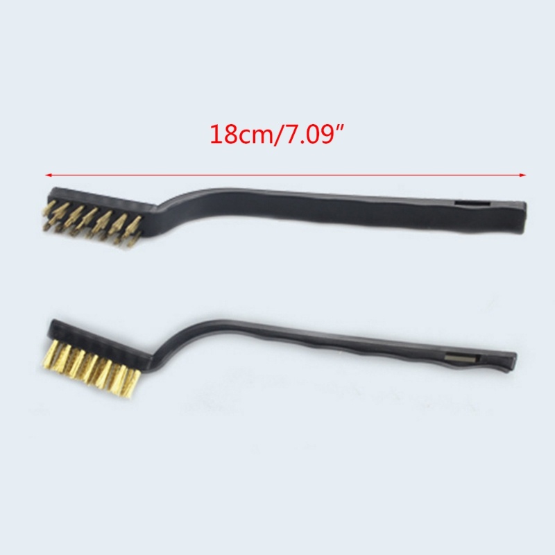 Bộ 3 Bàn Chải Sợi Dây Vệ Sinh Bếp Ga Với Tay Cầm Cong