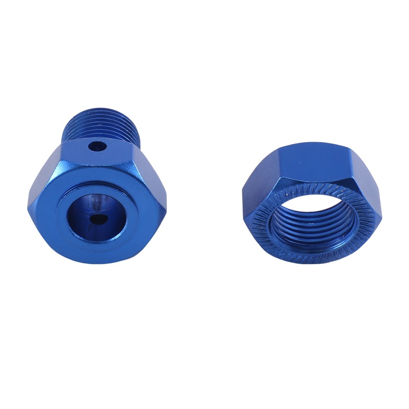 Bộ 4 Bánh Xe Nối Dài Bằng Kim Loại Màu Xanh Dương Cho Arrma Kraton Outcast 1 / 10