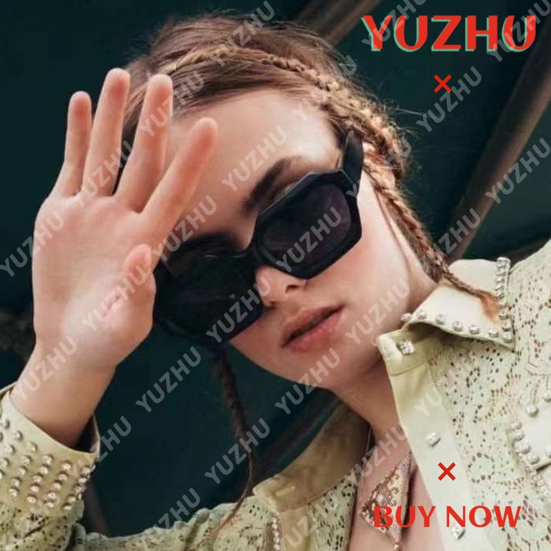 (YUZHU) Kính Mát Gọng Dày Thời Trang Phương Tây Phong Cách Retro Hiện Đại Cho Nam Và Nữ