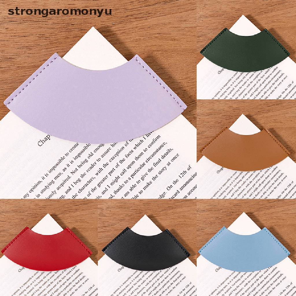 Thẻ Đánh Dấu Trang Sách Bằng Da Hình Quạt Mini Cổ Điển Dùng Làm Quà Tặng Cho Học Sinh