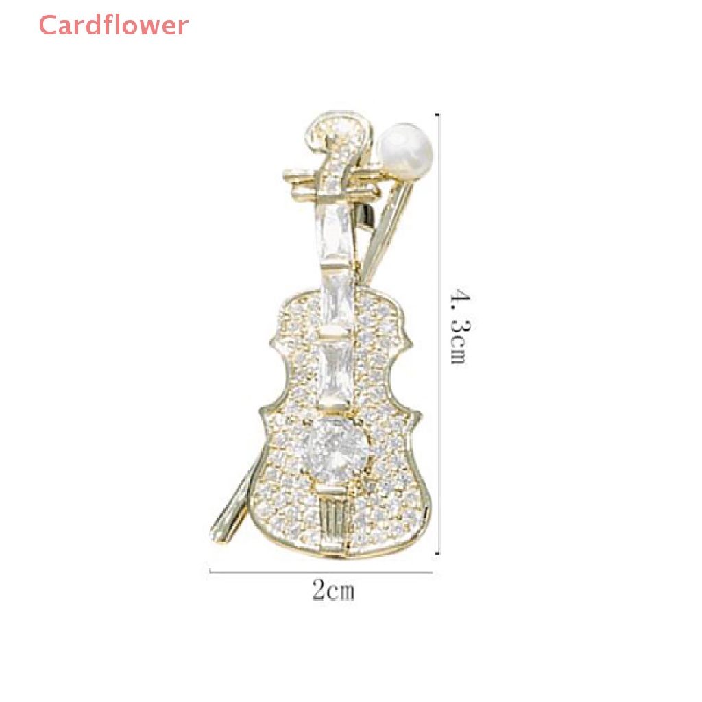 Ghim Cài Áo Hình Đàn Violin Đính Đá Nhân Tạo Thời Trang