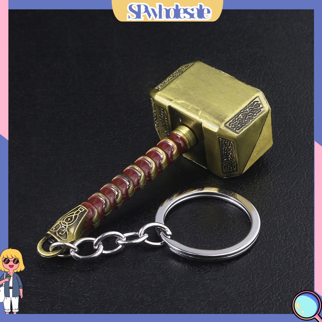 <SPwholesale> Móc Chìa Khóa Hình Búa Hoạt Hình Thật Đa Năng Không Phai Màu Trang Trí Di Động Cho Nam Và Nữ