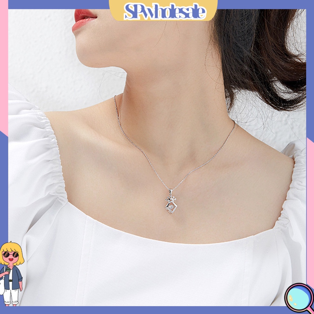 &lt;SPwholesale&gt; Vòng cổ Mặt Vương Miện Rỗng Đính Đá Thời Trang Cho Nữ