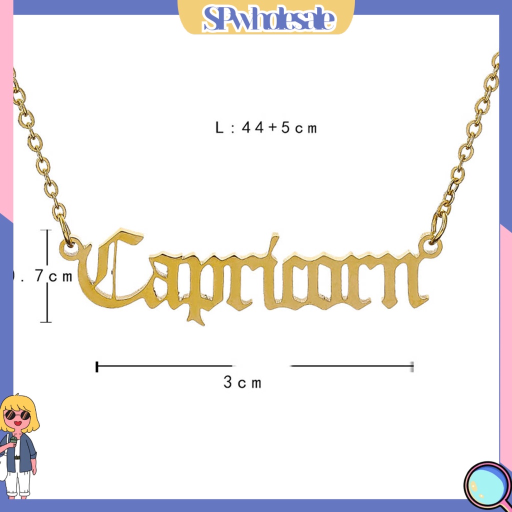 &lt;SPwholesale&gt; Vòng cổ Mặt Chữ Cái Tiếng Anh Bằng Hợp Kim Chống Ăn Mòn