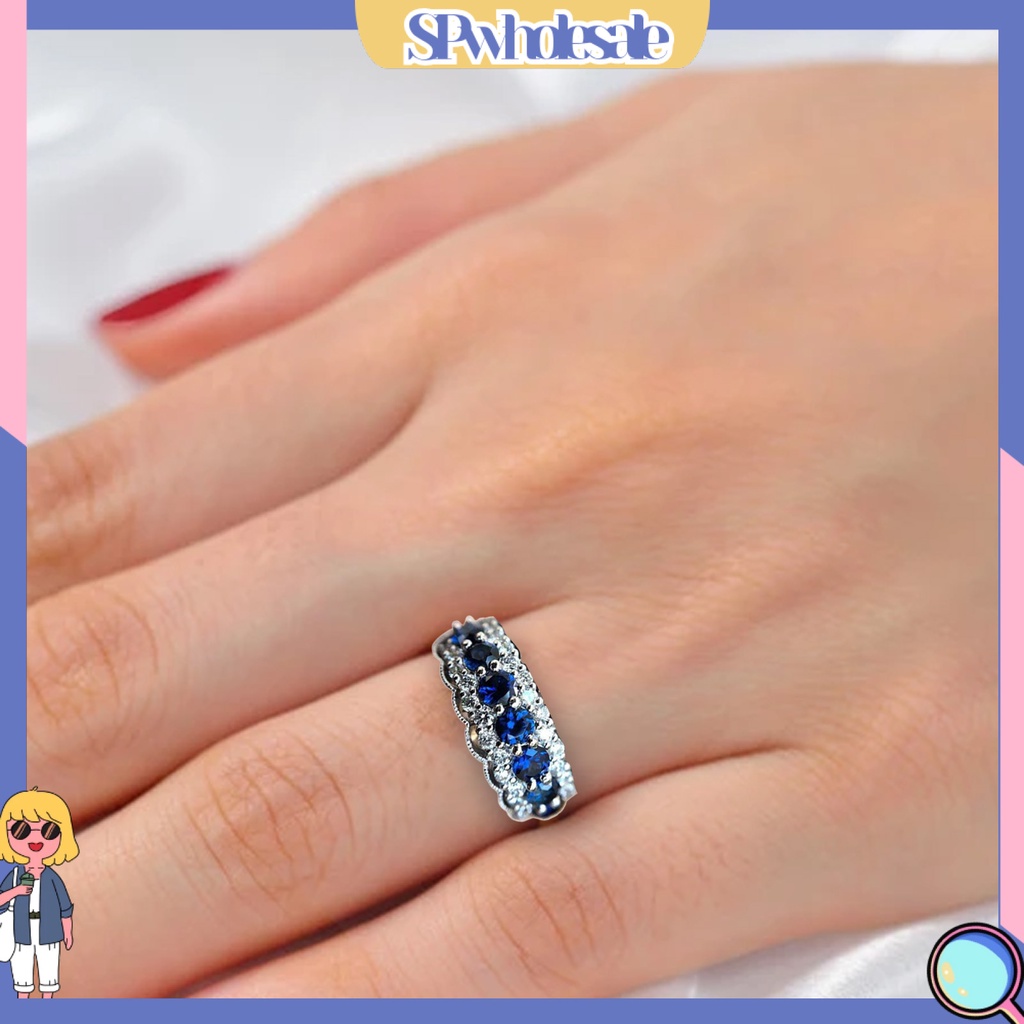 <SPwholesale> Nhẫn Đính Hôn Hợp Kim Cứng Chống Mòn Thời Trang Quà Tặng Cho Nữ